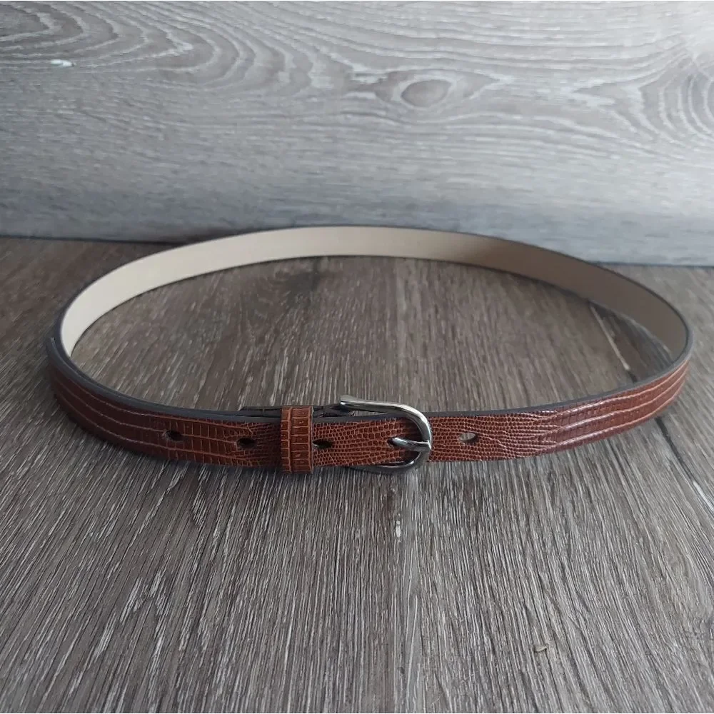 Banana Republic Factory Skinny Faux Lizard Belt XS